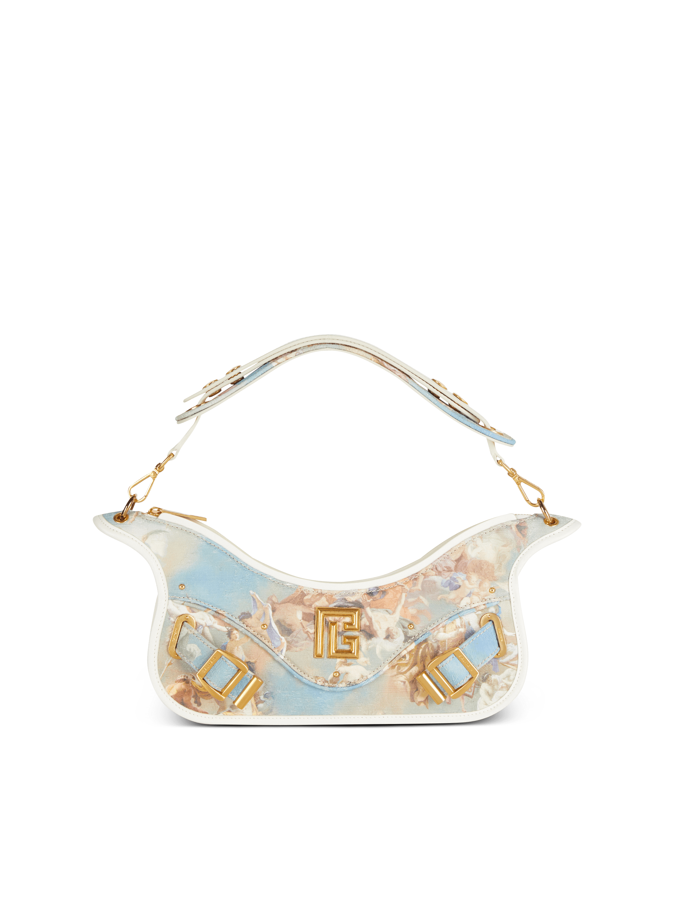 Blaze zipped pouch in Sky print canvas